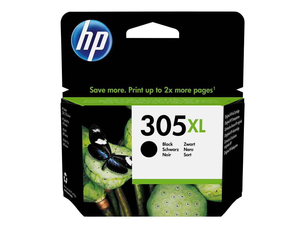 HP 305XL - 4 ml - High Yield - pigmented black - original - ink cartridge - for Deskjet 23XX, 27XX, 28XX, 41XX, 42XX, DeskJet Plus 41XX, ENVY 60XX, 64XX, ENVY Pro 64XX