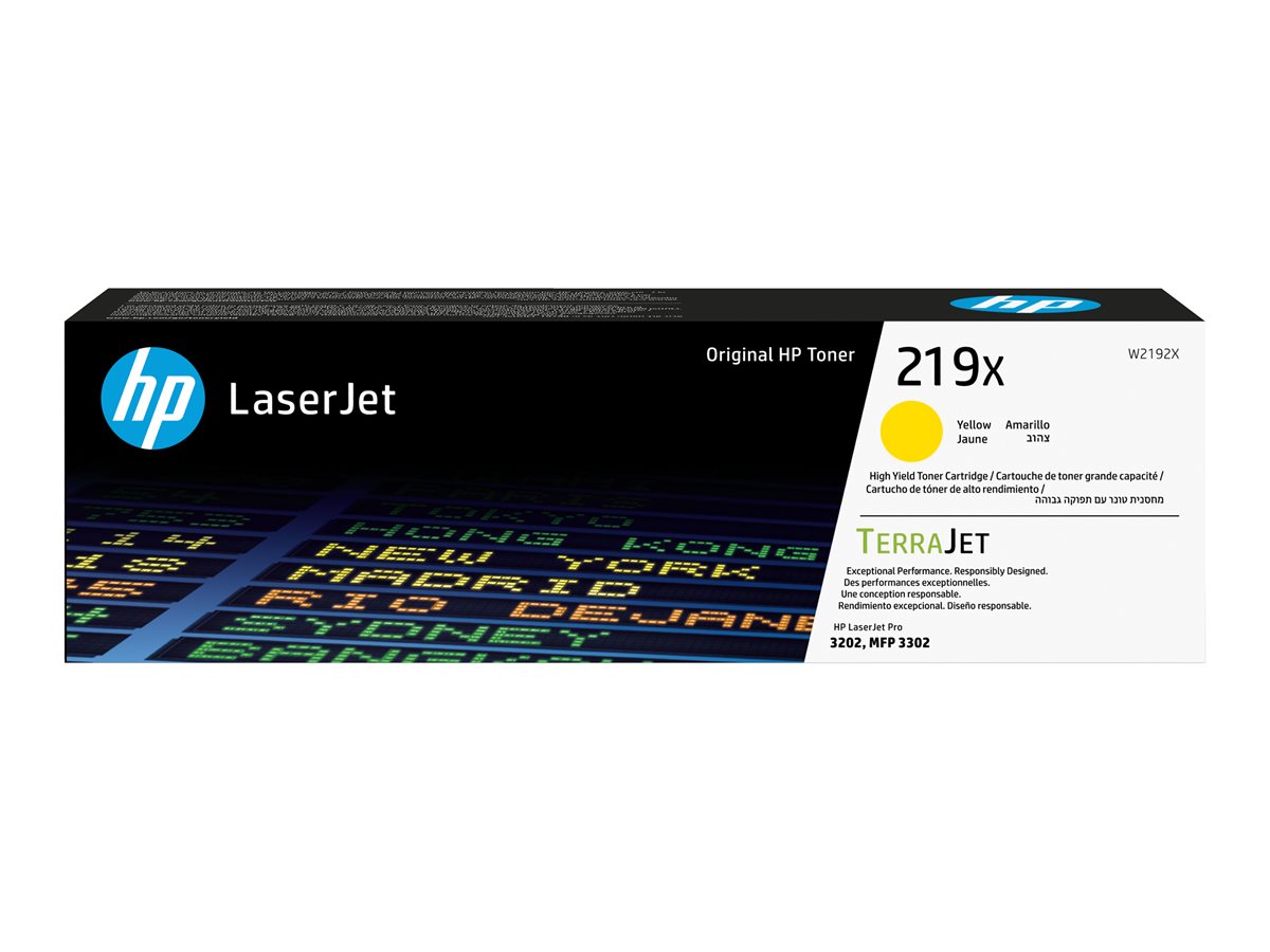 HP 219X - High Yield - yellow - original - LaserJet - toner cartridge (W2192X) - for Color LaserJet Pro MFP 3302fdn