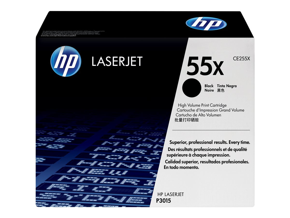 HP 55X - CE255X - 1 x Black - Toner cartridge - High Yield - For LaserJet Enterprise 500, flow MFP M525, P3015, LaserJet Pro MFP M521