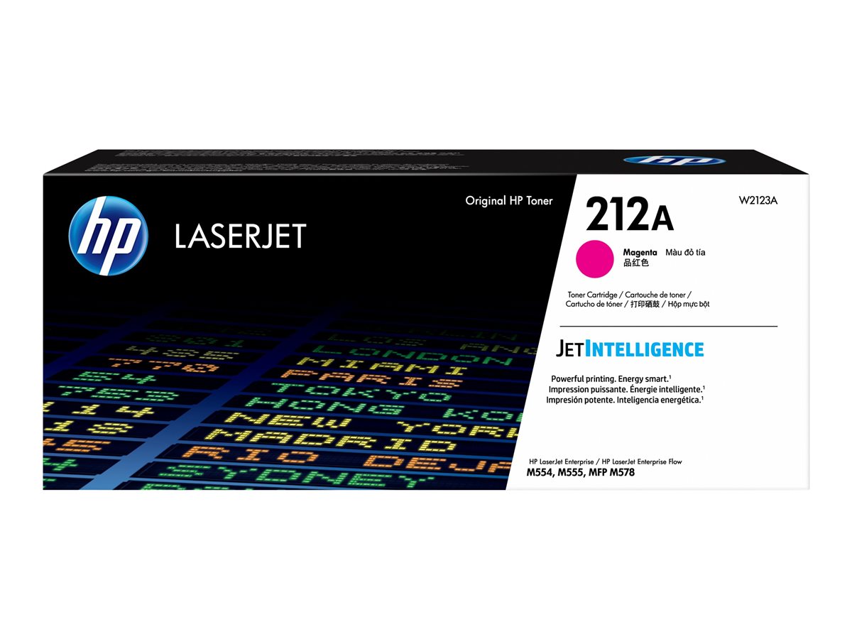 HP 212A - Magenta - original - LaserJet - toner cartridge (W2123A) - for Color LaserJet Enterprise M555, MFP M578, LaserJet Enterprise Flow MFP M578