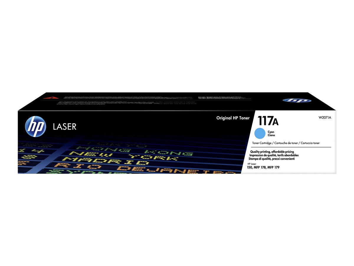 HP 117A - Cyan - original - toner cartridge (W2071A) - for Color Laser 150a, 150nw, MFP 178nw, MFP 178nwg, MFP 179fnw, MFP 179fwg