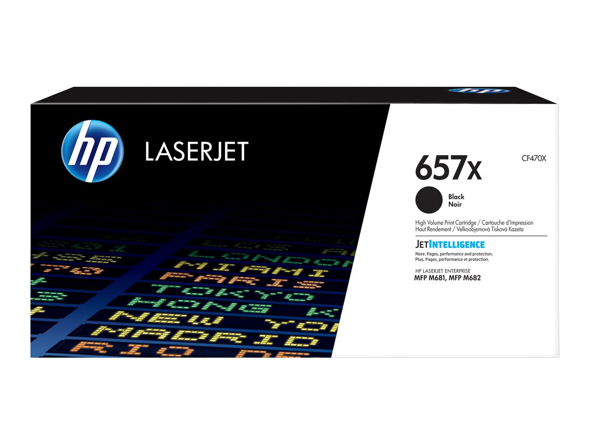 HP 657X - High Yield - black - original - LaserJet - toner cartridge (CF470X) - for Color LaserJet Enterprise MFP M681, LaserJet Enterprise Flow MFP M681, MFP M682