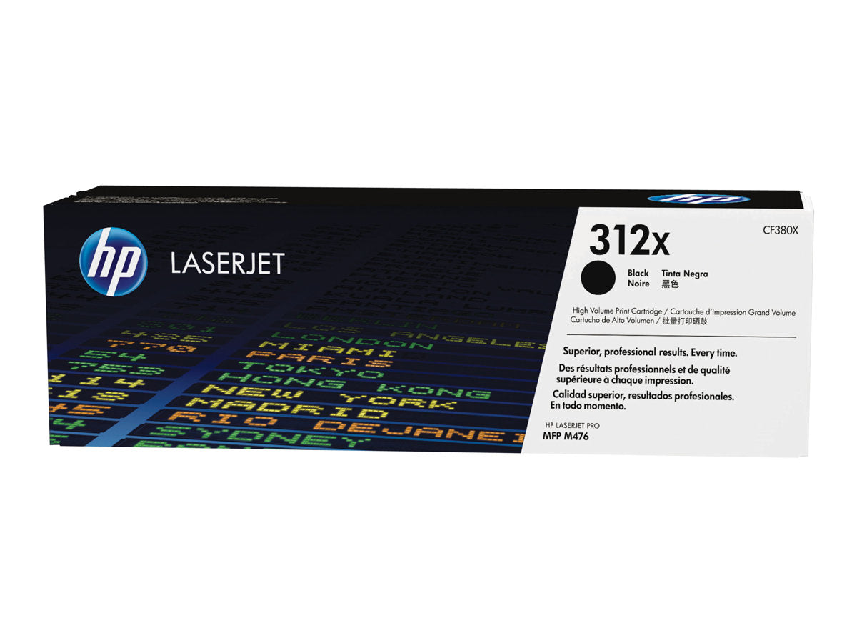 HP 312X - CF380X - 1 x Black - Toner cartridge - High Yield - For Color LaserJet Pro MFP M476dn, MFP M476dw, MFP M476nw