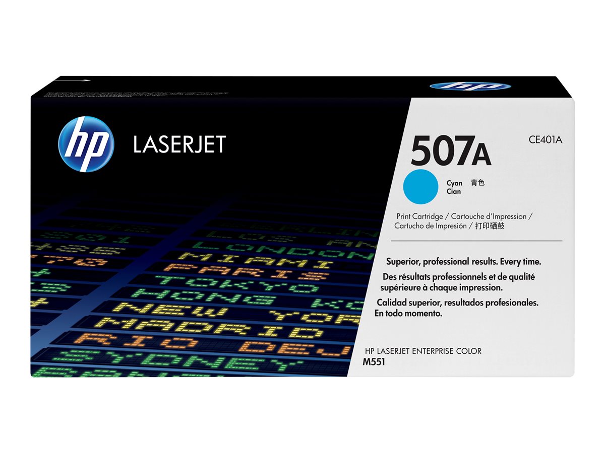 HP 507A - CE401A - 1 x Cyan - Toner cartridge - For LaserJet Enterprise 500, 500 M551, flow MFP M575, LaserJet Pro 500
