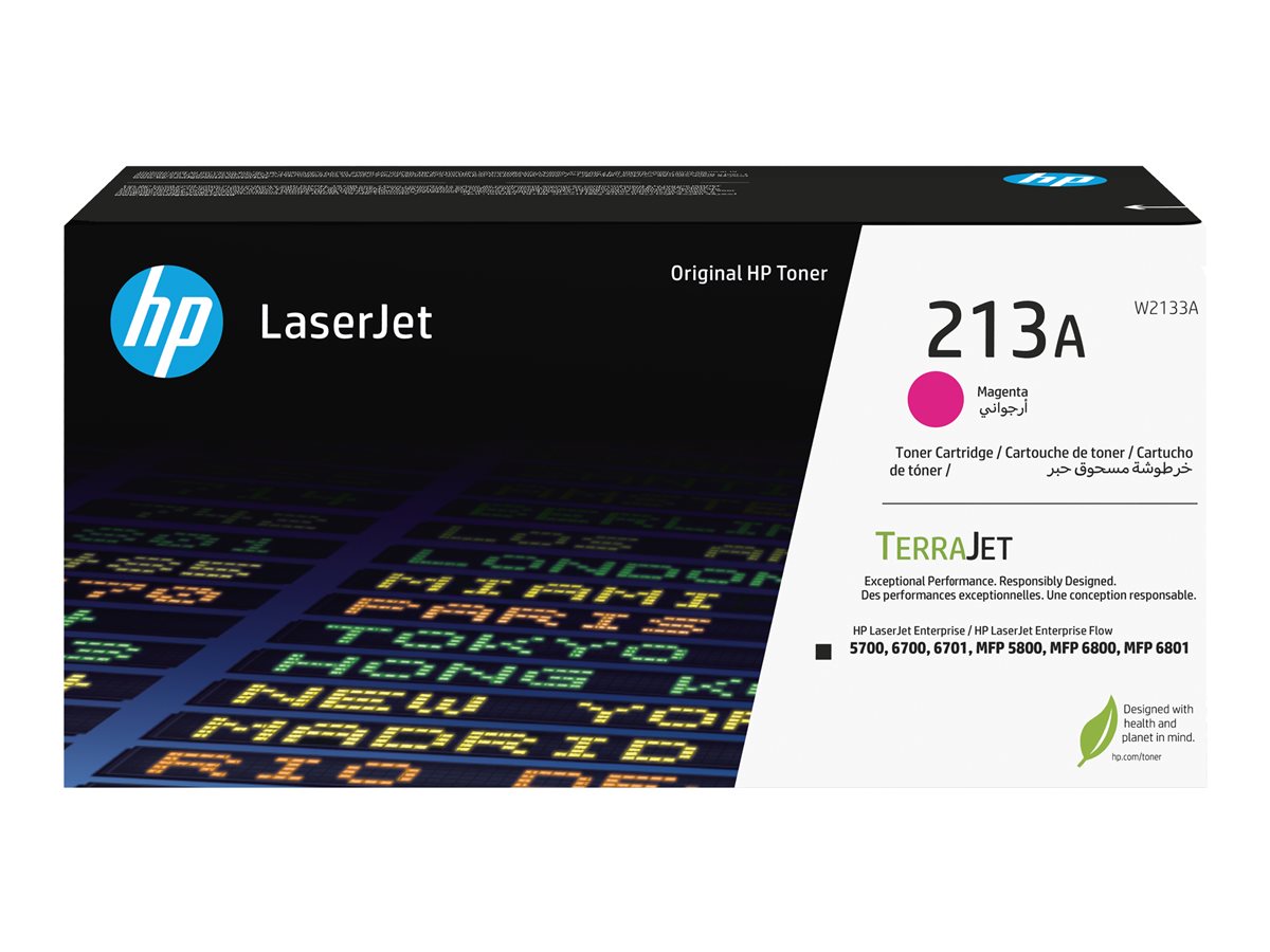 HP 213A - Magenta - original - LaserJet - toner cartridge (W2133A) - for Color LaserJet Enterprise 5700dn, 6700dn, MFP 5800dn, MFP 6800dn