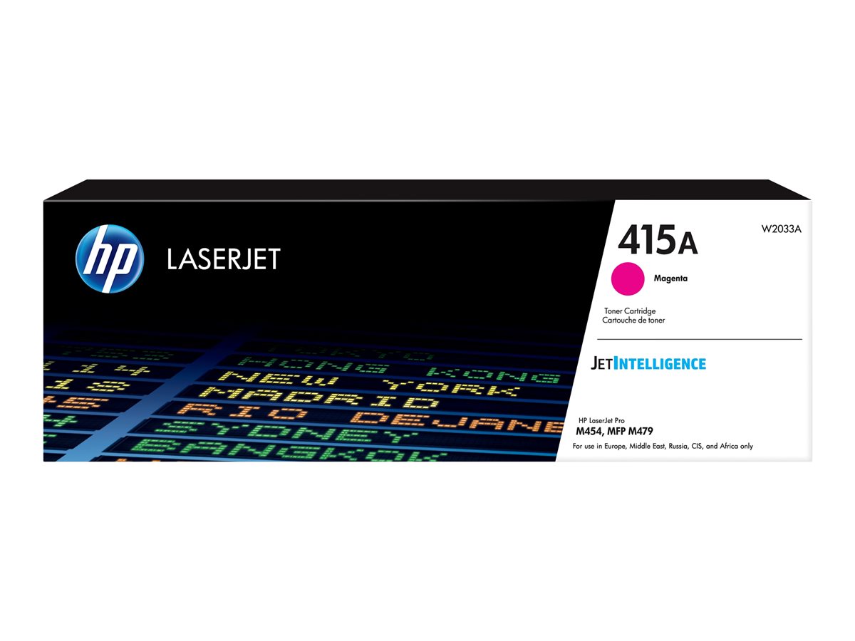 HP 415A - Magenta - original - LaserJet - toner cartridge (W2033A) - for Color LaserJet Enterprise MFP M480, Color LaserJet Managed E45028, LaserJet Managed E45028