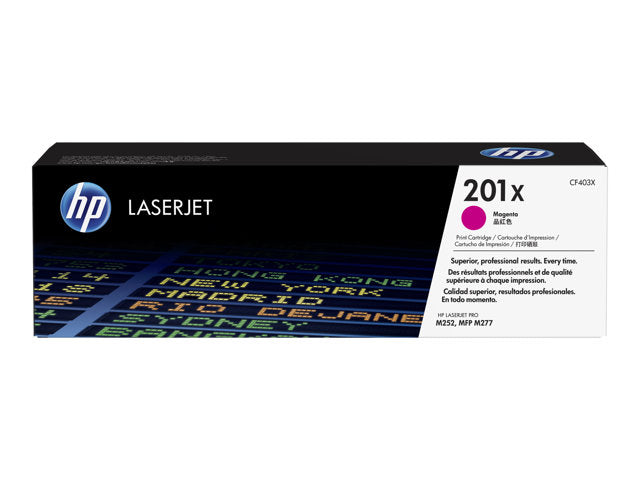 HP 201X - CF403X - 1 x Magenta - Toner cartridge - High Yield - For Color LaserJet M277dn, M277dw, Color LaserJet Pro M252dn, M252dw, M252n, M277dw, M277n