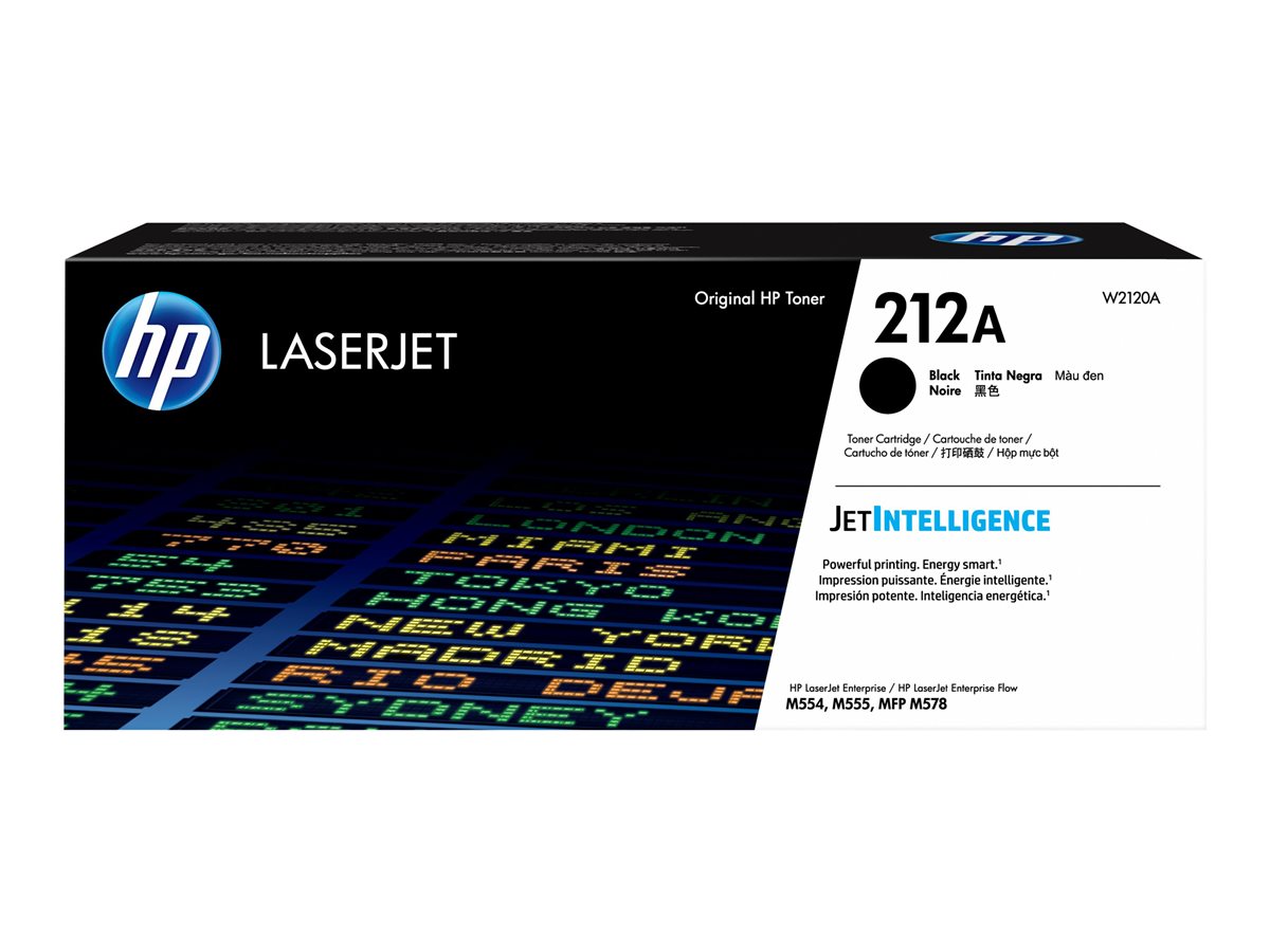 HP 212A - Black - original - LaserJet - toner cartridge (W2120A) - for Color LaserJet Enterprise M555, MFP M578, LaserJet Enterprise Flow MFP M578