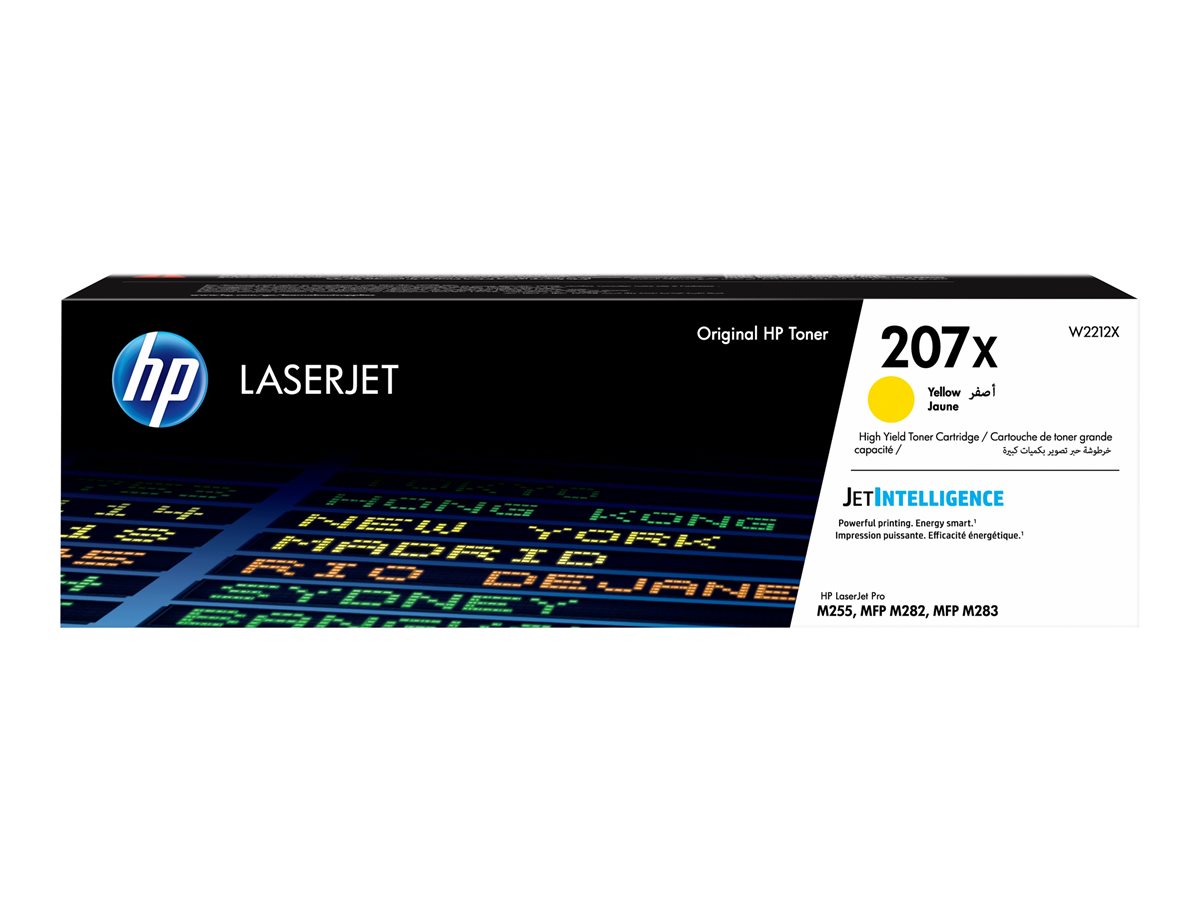 HP 207X - High Yield - yellow - original - LaserJet - toner cartridge (W2212X) - for Color LaserJet Pro M255dw, M255nw, MFP M282nw, MFP M283fdn, MFP M283fdw