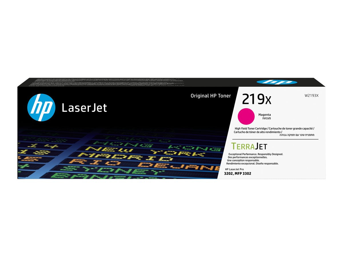 HP 219X - High Yield - magenta - original - LaserJet - toner cartridge (W2193X) - for Color LaserJet Pro MFP 3302fdn