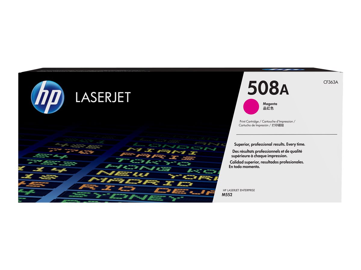 HP 508A - CF363A - 1 x Magenta - Toner cartridge - For Color LaserJet Enterprise M552dn, M553dn, M553n, M553x