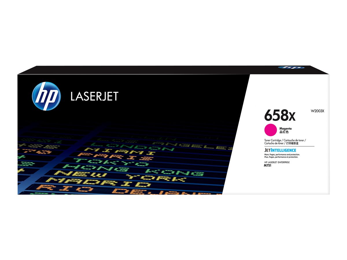 HP 658X - High capacity - magenta - original - LaserJet - toner cartridge (W2003X) - for Color LaserJet Enterprise M751dn, M751n