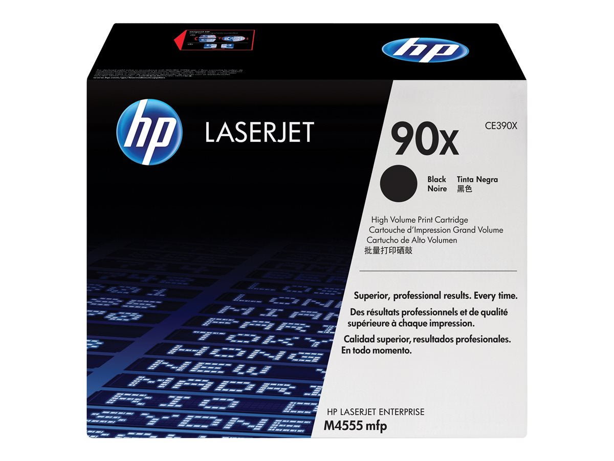 HP 90X - CE390X - 1 x Black - Toner cartridge - High Yield - For LaserJet Enterprise 600 M602, 600 M603, M4555