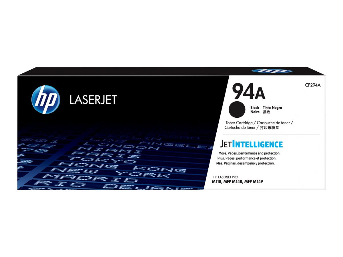 HP 94A - Black - original - LaserJet - toner cartridge (CF294A) - for LaserJet Pro M118dw, MFP M148dw, MFP M148fdw