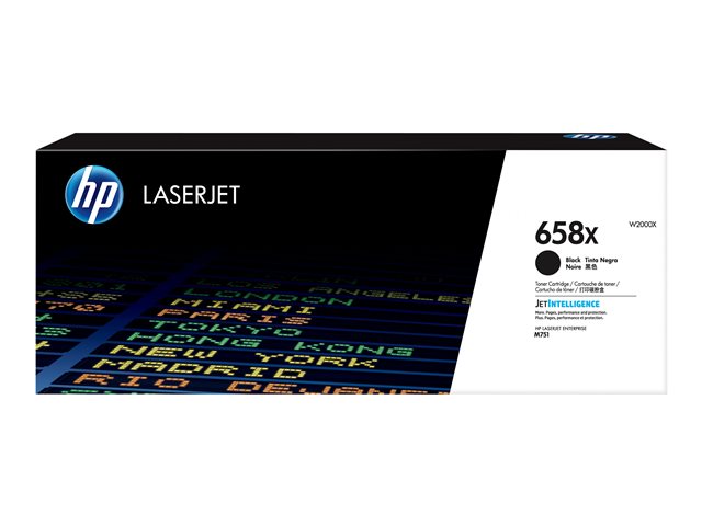 HP 658X - High capacity - black - original - LaserJet - toner cartridge (W2000X) - for Color LaserJet Enterprise M751dn, M751n