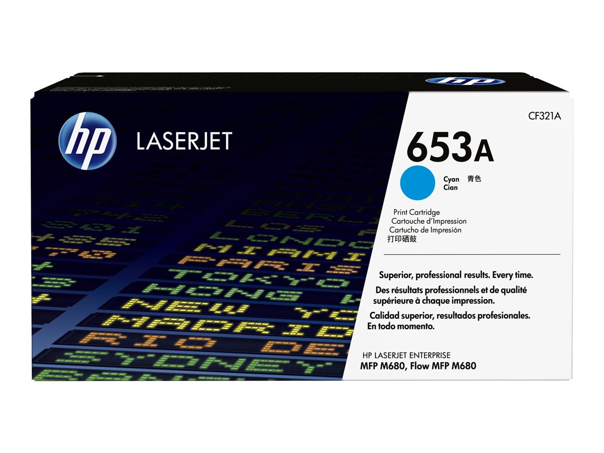 HP 653A - CF321A - 1 x Cyan - Toner cartridge - For Color LaserJet Enterprise Flow M680z, M680dn, M680f