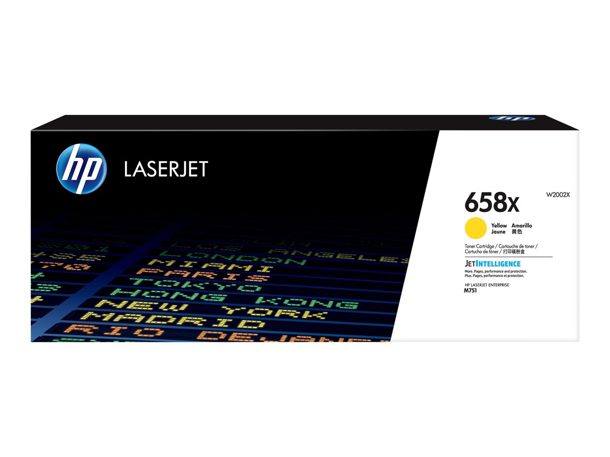 HP 658X - High capacity - yellow - original - LaserJet - toner cartridge (W2002X) - for Color LaserJet Enterprise M751dn, M751n