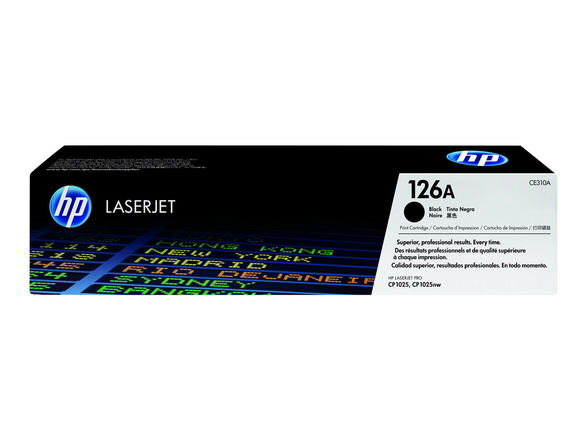 HP 126A - CE310A - 1 x Black - Toner cartridge - For Color LaserJet Pro CP1025, CP1025nw, LaserJet Pro 100, TopShot LaserJet Pro M275