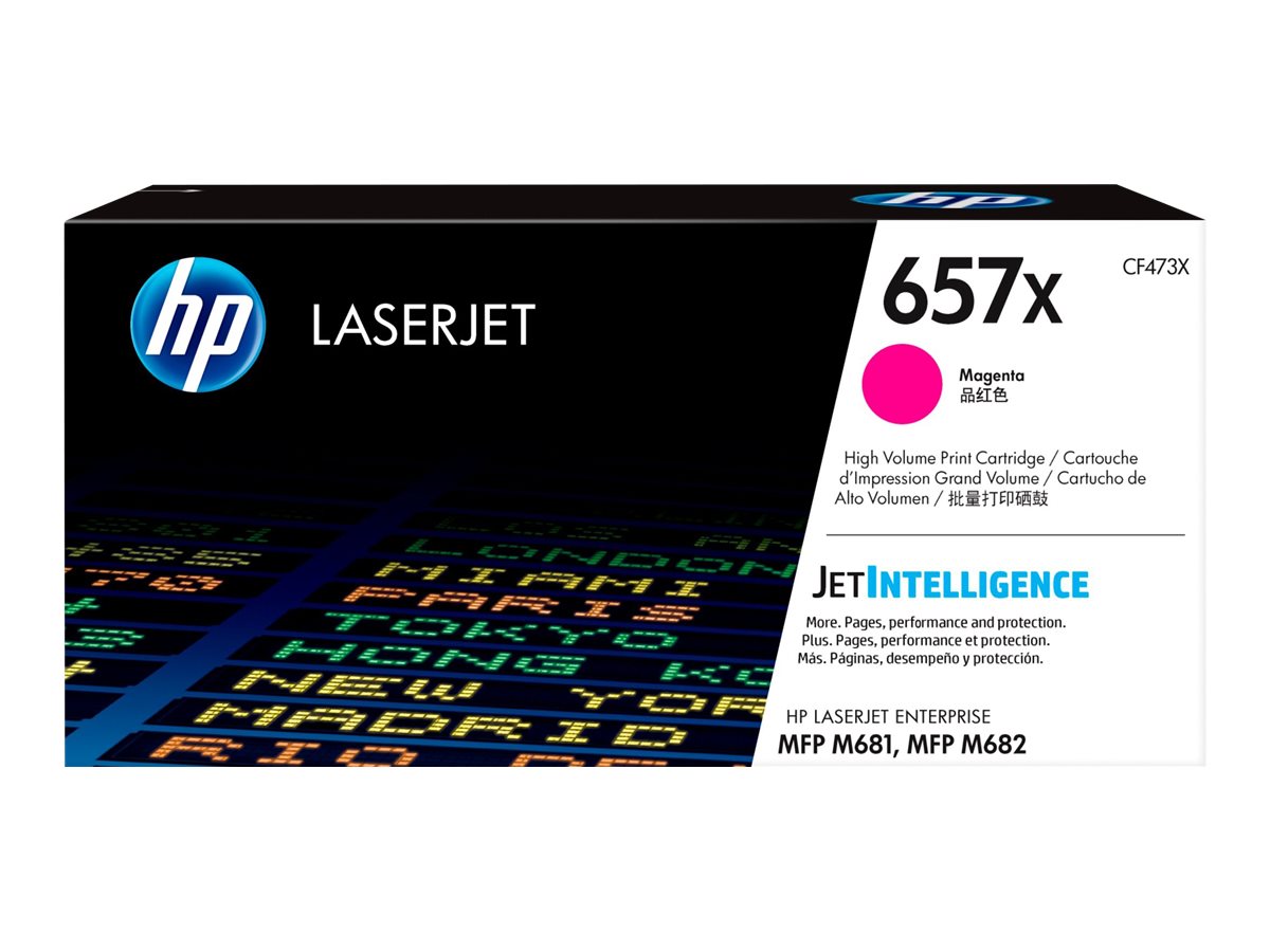 HP 657X - High Yield - magenta - original - LaserJet - toner cartridge (CF473X) - for Color LaserJet Enterprise MFP M681, LaserJet Enterprise Flow MFP M681, MFP M682