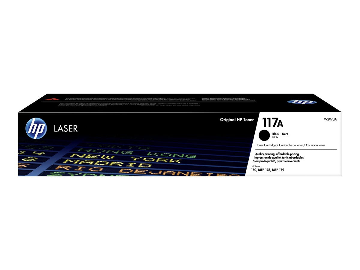 HP 117A - Black - original - toner cartridge (W2070A) - for Color Laser 150a, 150nw, MFP 178nw, MFP 178nwg, MFP 179fnw, MFP 179fwg