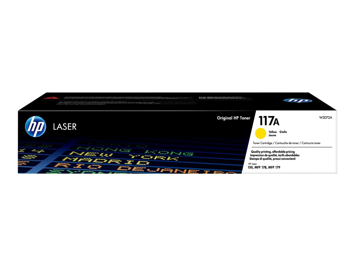 HP 117A - Yellow - original - toner cartridge (W2072A) - for Color Laser 150a, 150nw, MFP 178nw, MFP 178nwg, MFP 179fnw, MFP 179fwg