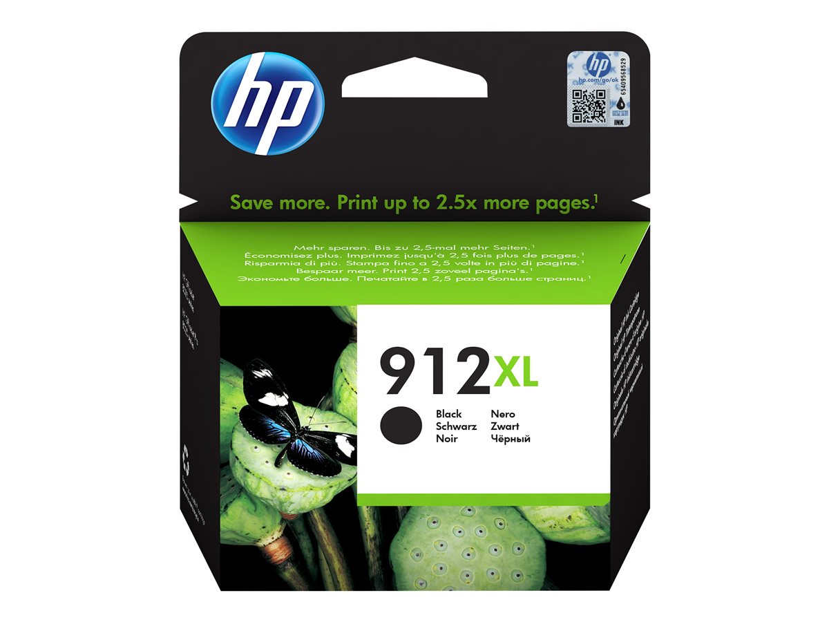 HP 912XL - High Yield - black - original - ink cartridge - for Officejet 80XX, Officejet Pro 80XX