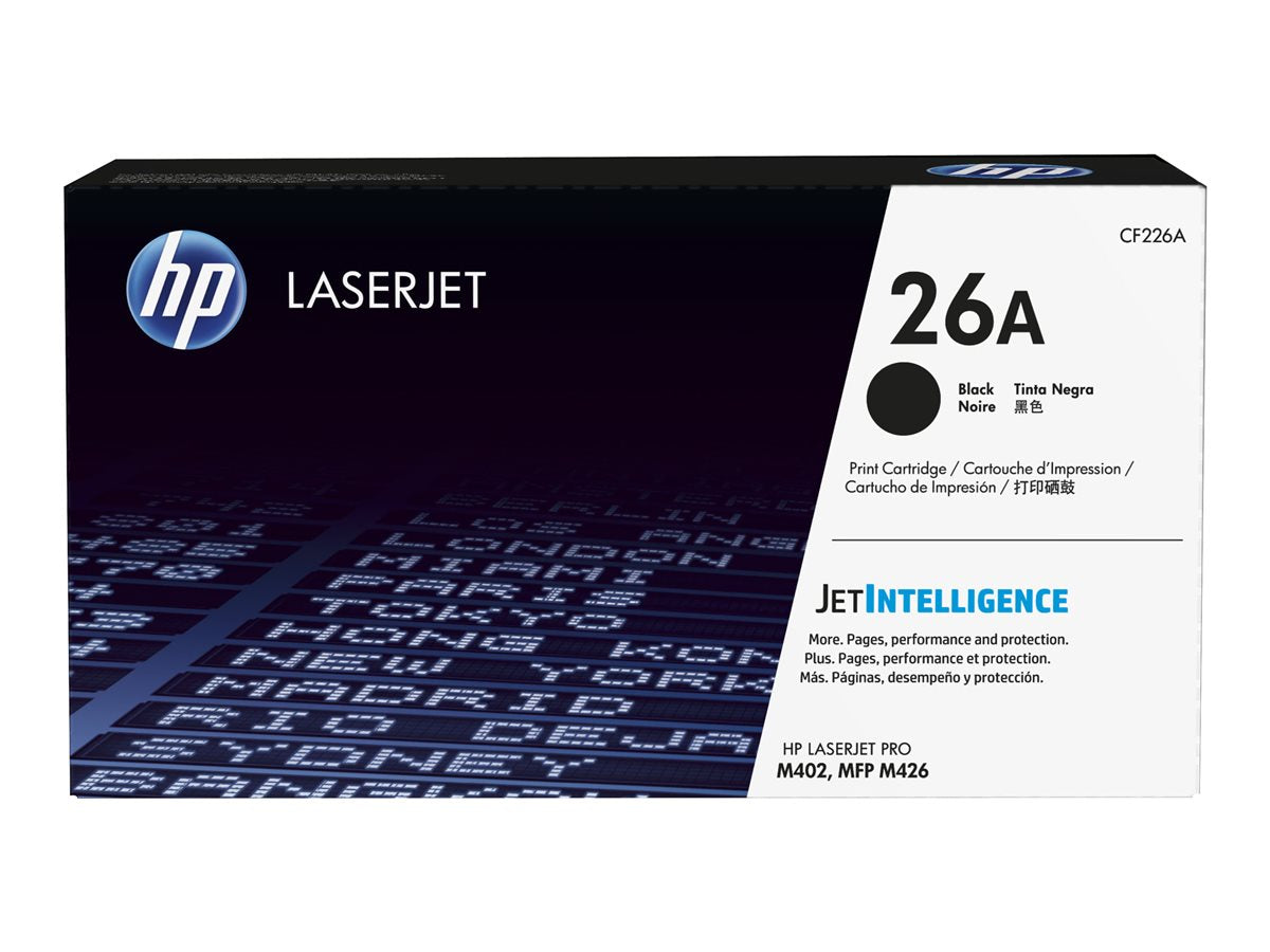 HP 26A - Black - original - LaserJet - toner cartridge (CF226A) - for LaserJet Pro M402, MFP M426