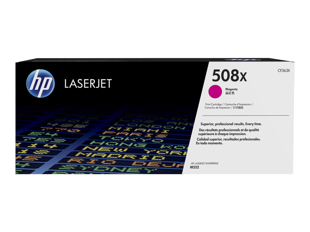 HP 508X - CF363X - 1 x Magenta - Toner cartridge - High Yield - For Color LaserJet Enterprise M552dn, M553dn, M553n, M553x