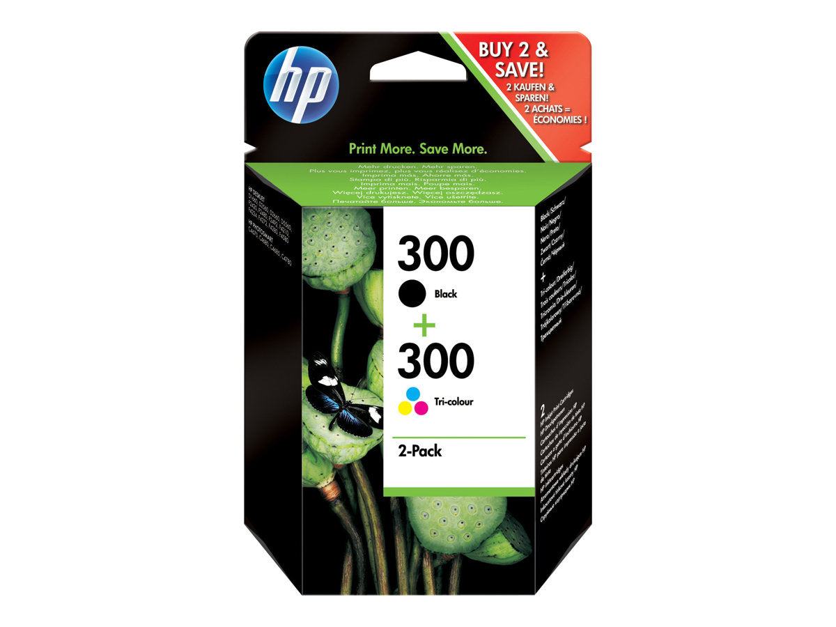 HP 300 - CN637EE - 1 x Black,1 x Cyan,1 x Magenta,1 x Yellow 1 x Multipack- - Ink cartridge - For Deskjet D1663, D1668, D2680, D5560, F4580, Envy 100 D410, 11X D411, Photosmart C4640