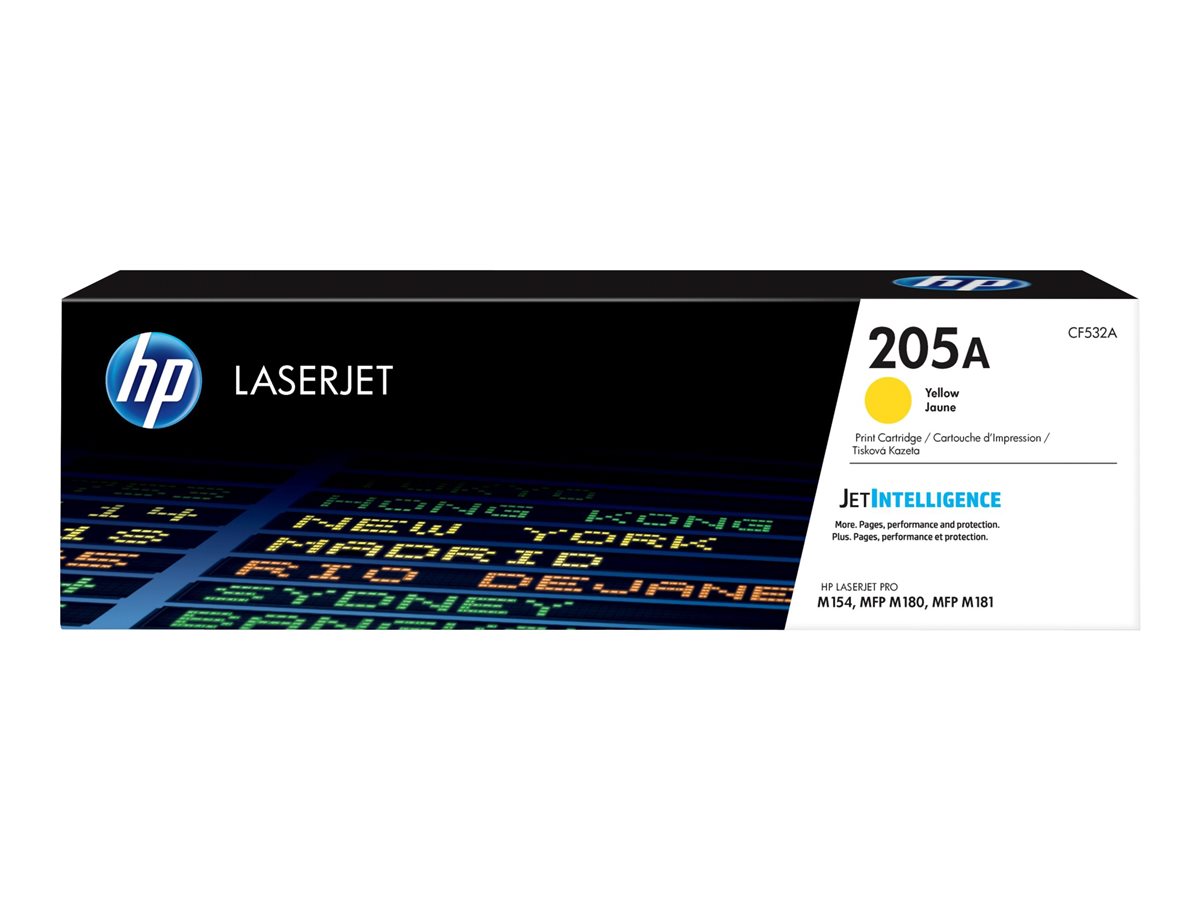 HP 205A - Yellow - original - LaserJet - toner cartridge (CF532A) - for Color LaserJet Pro M154a, M154nw, MFP M180n, MFP M180nw