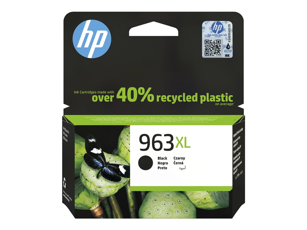 HP 963XL - 47.86 ml - High Yield - black - original - ink cartridge - for Officejet Pro 9010, 9012, 9014, 9015, 9016, 9019, 9020, 9022, 9025