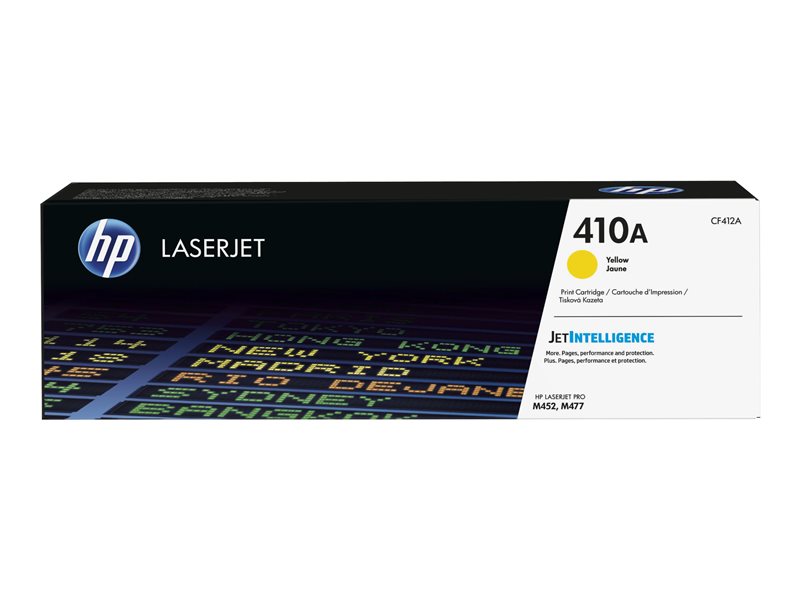 HP 410A Standard Yield Yellow Original LaserJet Toner Cartridge (CF412A) for M452, M377, M477