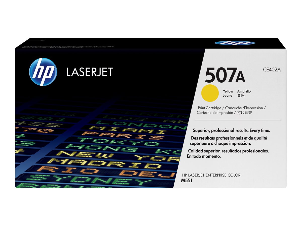 HP 507A - CE402A - 1 x Yellow - Toner cartridge - For LaserJet Enterprise 500, 500 M551, flow MFP M575, LaserJet Pro 500