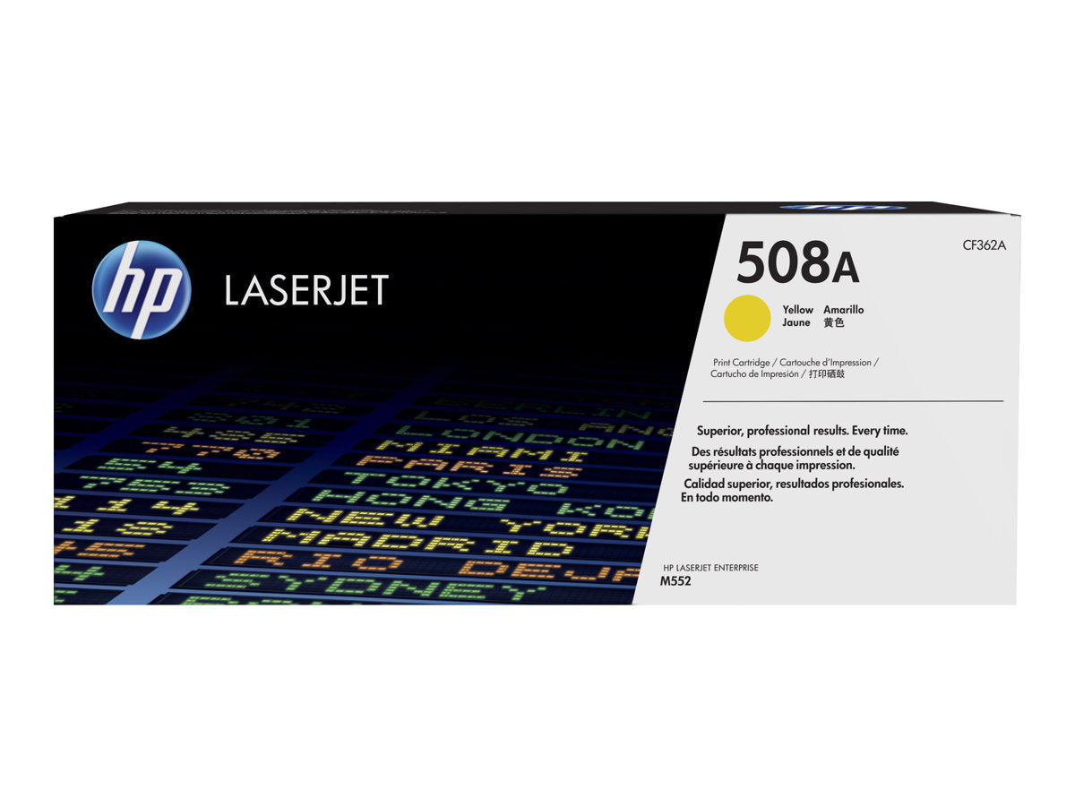 HP 508A - CF362A - 1 x Yellow - Toner cartridge - For Color LaserJet Enterprise M552dn, M553dn, M553n, M553x