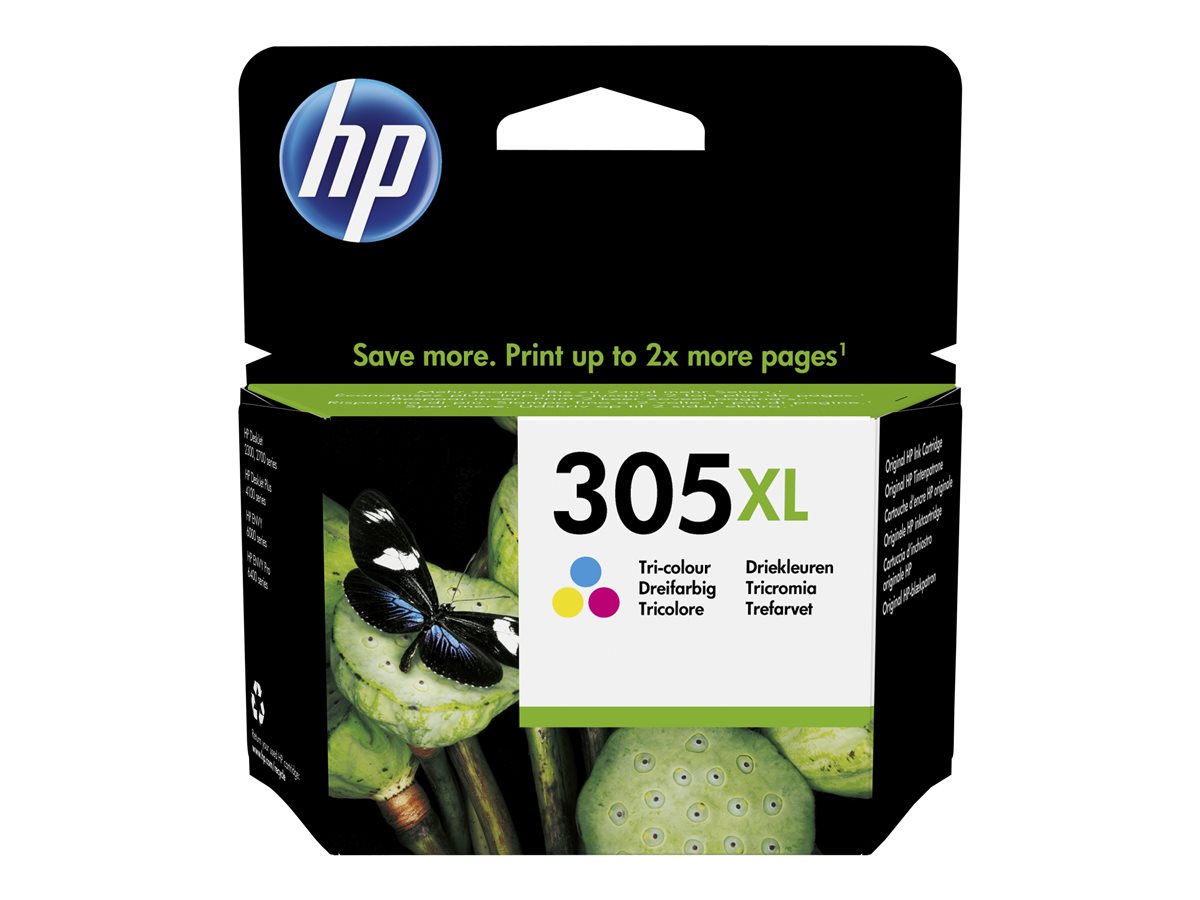 HP 305XL - 5 ml - High Yield - colour (cyan, magenta, yellow) - original - ink cartridge - for Deskjet 23XX, 27XX, 28XX, 41XX, 42XX, DeskJet Plus 41XX, ENVY 60XX, 64XX, ENVY Pro 64XX