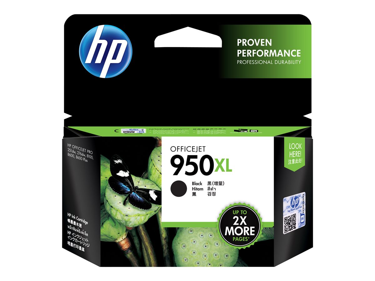 HP 950XL - CN045AE - 1 x Black - Ink cartridge - High Yield - For Officejet Pro 251dw, 276dw, 8100, 8600, 8600 N911a, 8610, 8620, 8630
