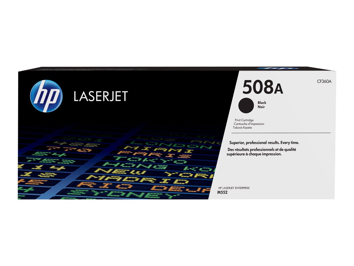 HP 508A - CF360A - 1 x Black - Toner cartridge - For Color LaserJet Enterprise M552dn, M553dn, M553n, M553x