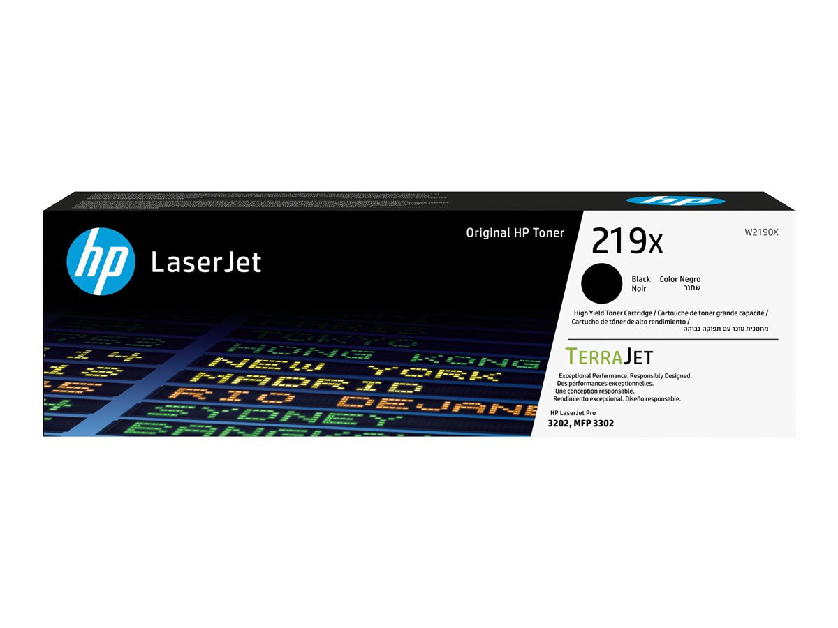 HP 219X - High Yield - black - original - LaserJet - toner cartridge (W2190X) - for Color LaserJet Pro MFP 3302fdn