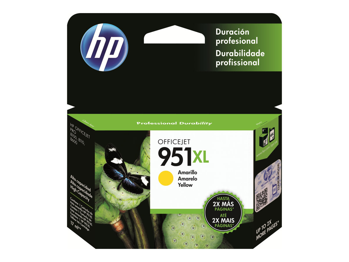 HP 951XL - CN048AE - 1 x Yellow - Ink cartridge - High Yield - For Officejet Pro 251dw, 276dw, 8100, 8600, 8600 N911a, 8610, 8620, 8625, 8630
