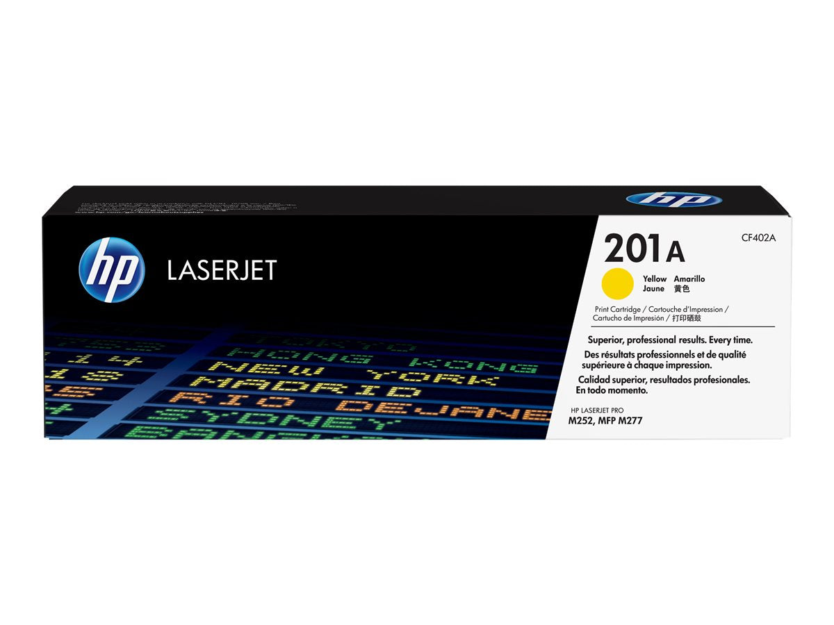 HP 201A - CF402A - 1 x Yellow - Toner cartridge - For Color LaserJet M277dn, M277dw, Color LaserJet Pro M252dn, M252dw, M252n, M277dw, M277n