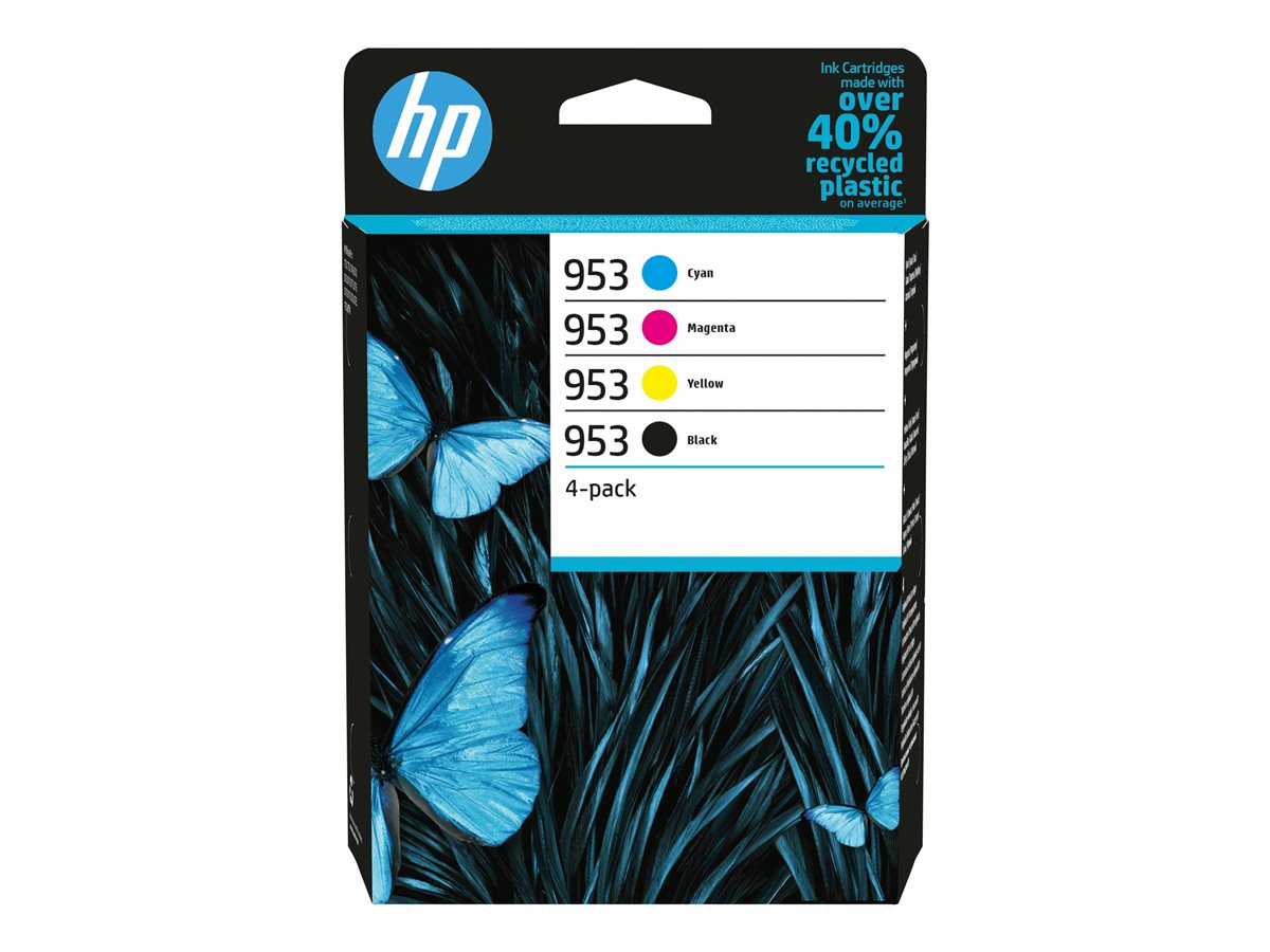HP 953 - 4-pack - black, yellow, cyan, magenta - original - ink cartridge - for Officejet Pro 7740, 7740 Wide Format, 8210, 8216, 8218, 8710, 8715, 8720, 8725, 8730, 8740